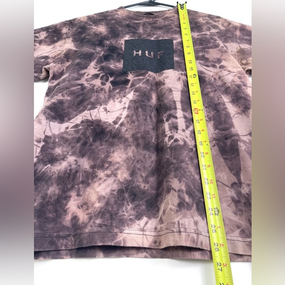 HUF T-Shirt Streetwear, Acid Wash, Loose Fit, Heavy Cotton, Crew Neck Tee Skater - Picture 6 of 6